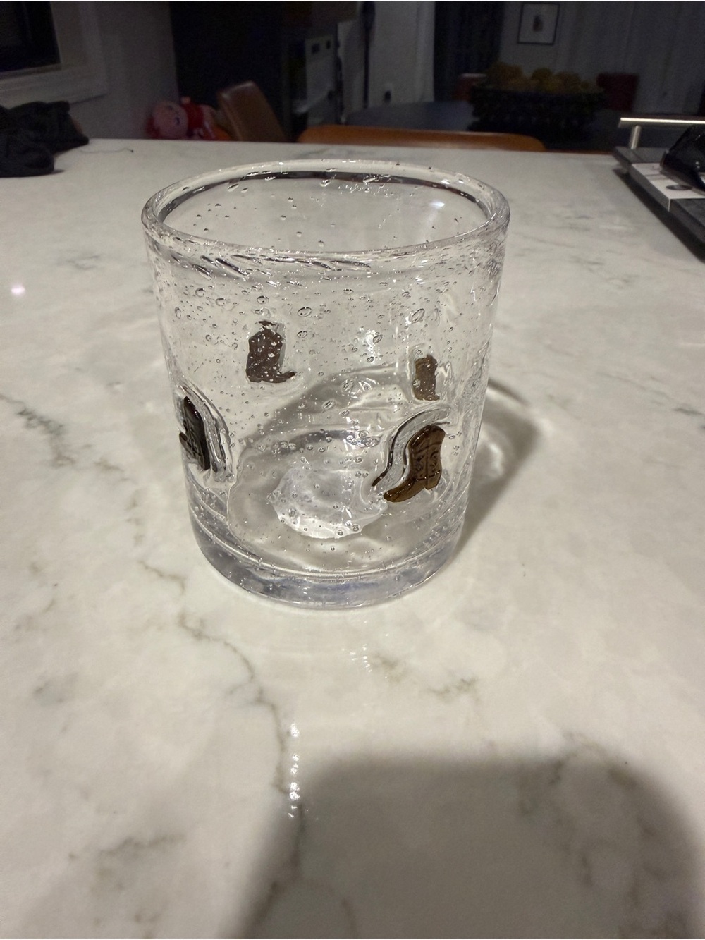 Cowboy boot glass